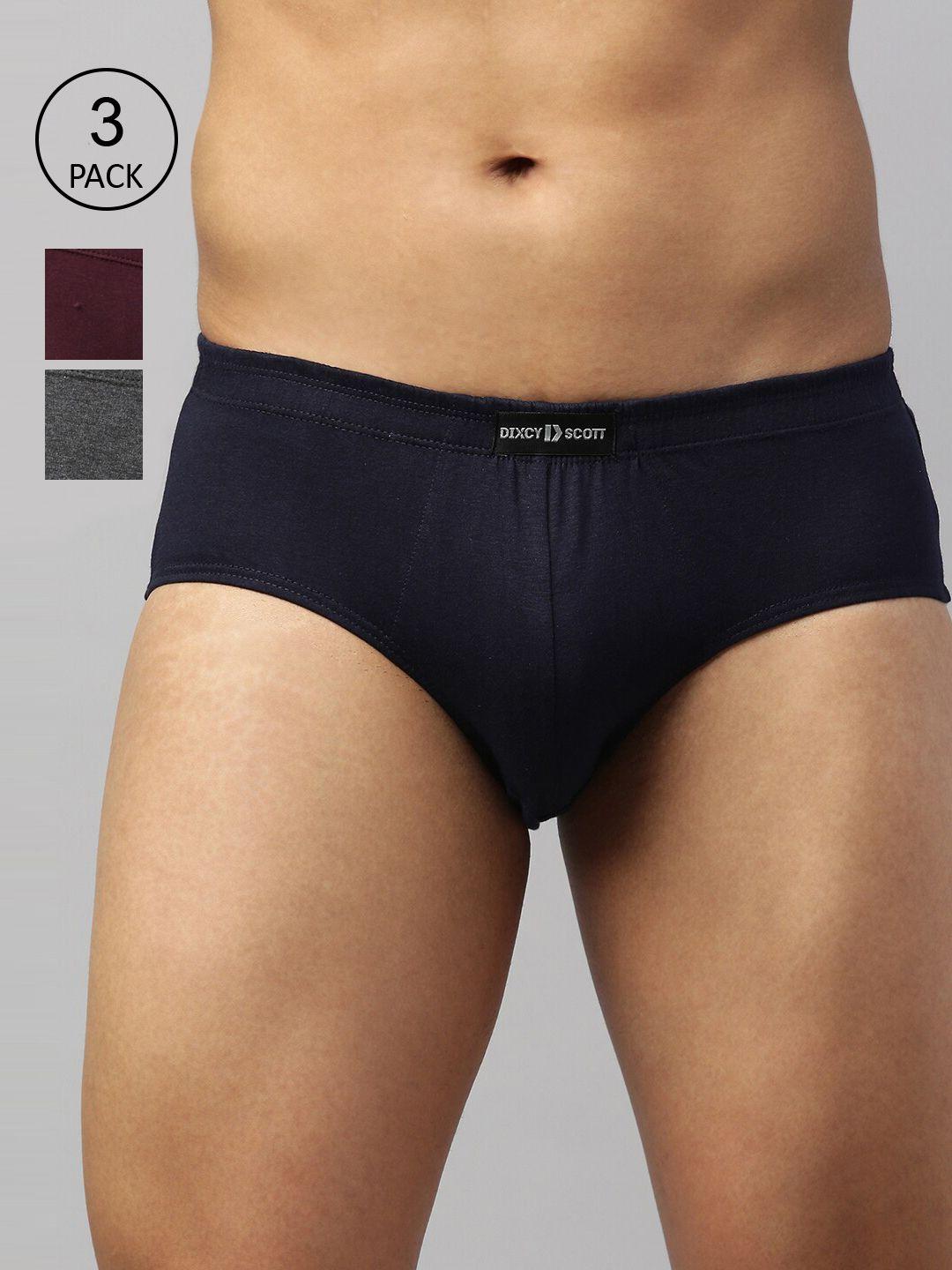 dixcy scott maximus men pack of 3 solid pure cotton basic briefs