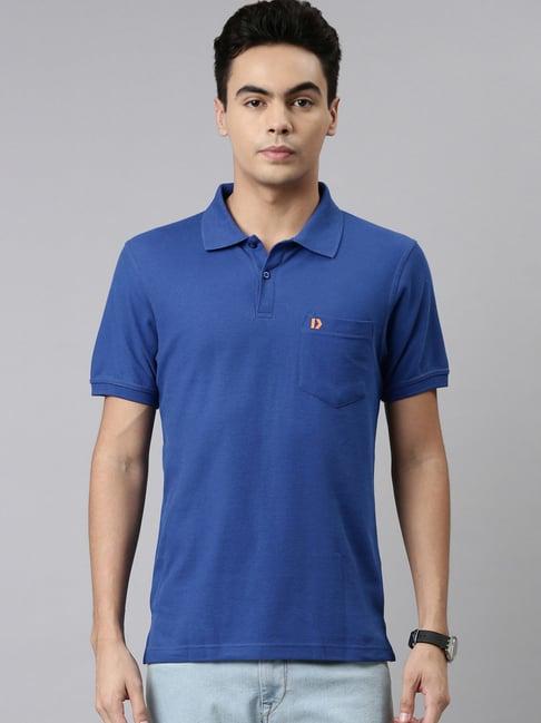 dixcy scott maximus royal blue regular fit polo t-shirt