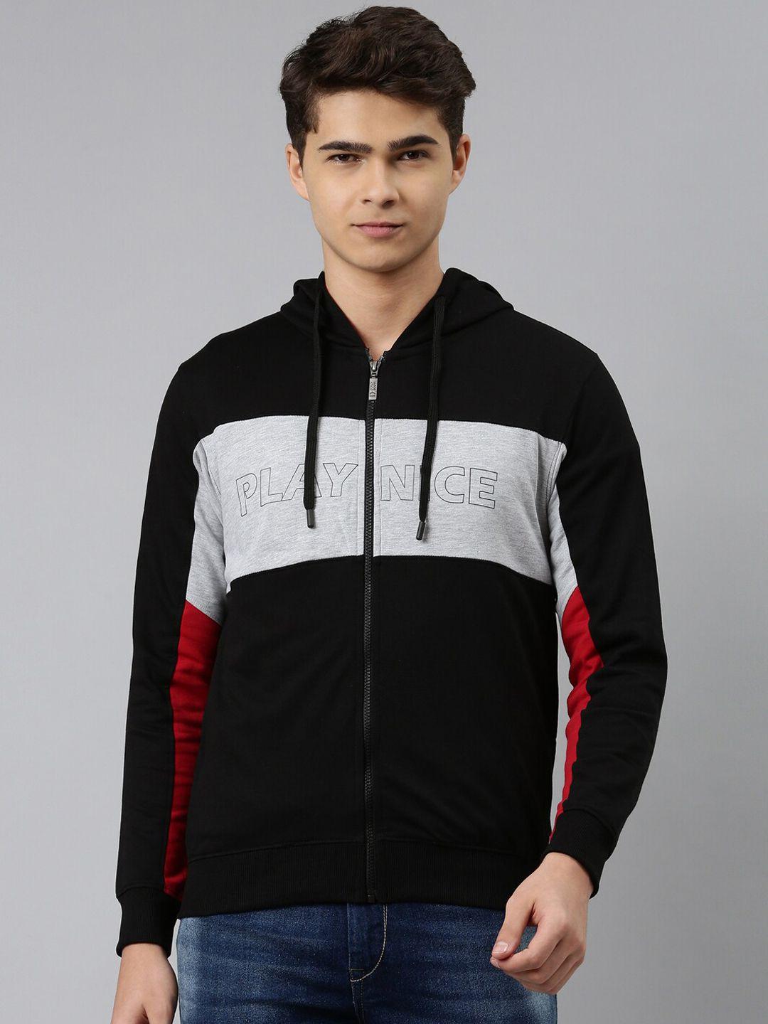 dixcy scott men colourblocked fleece sporty jacket