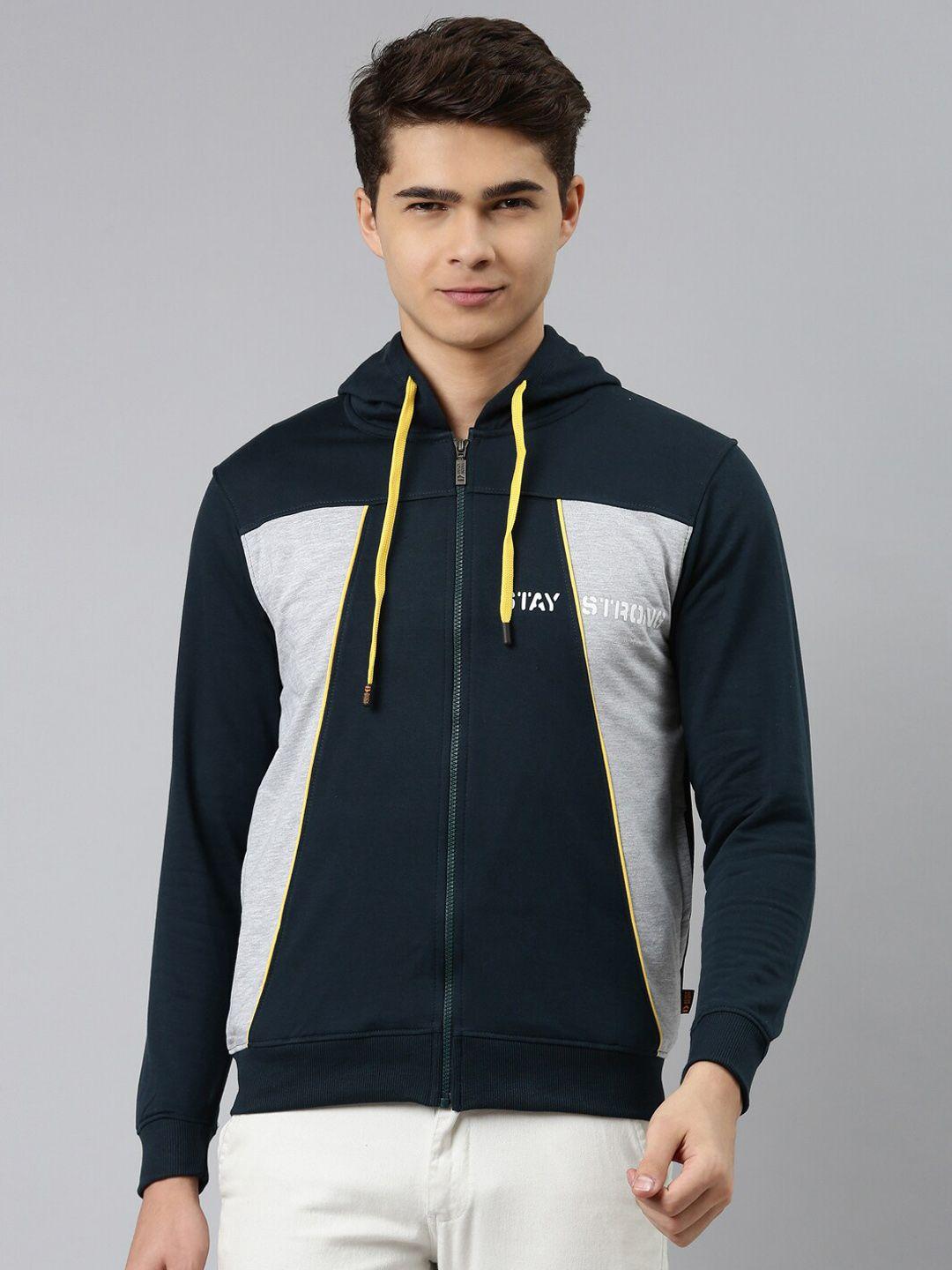 dixcy scott men colourblocked fleece sporty jacket