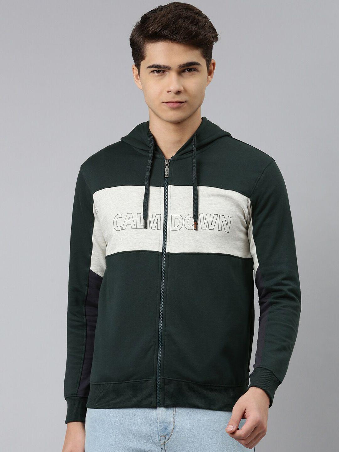 dixcy scott men colourblocked fleece sporty jacket