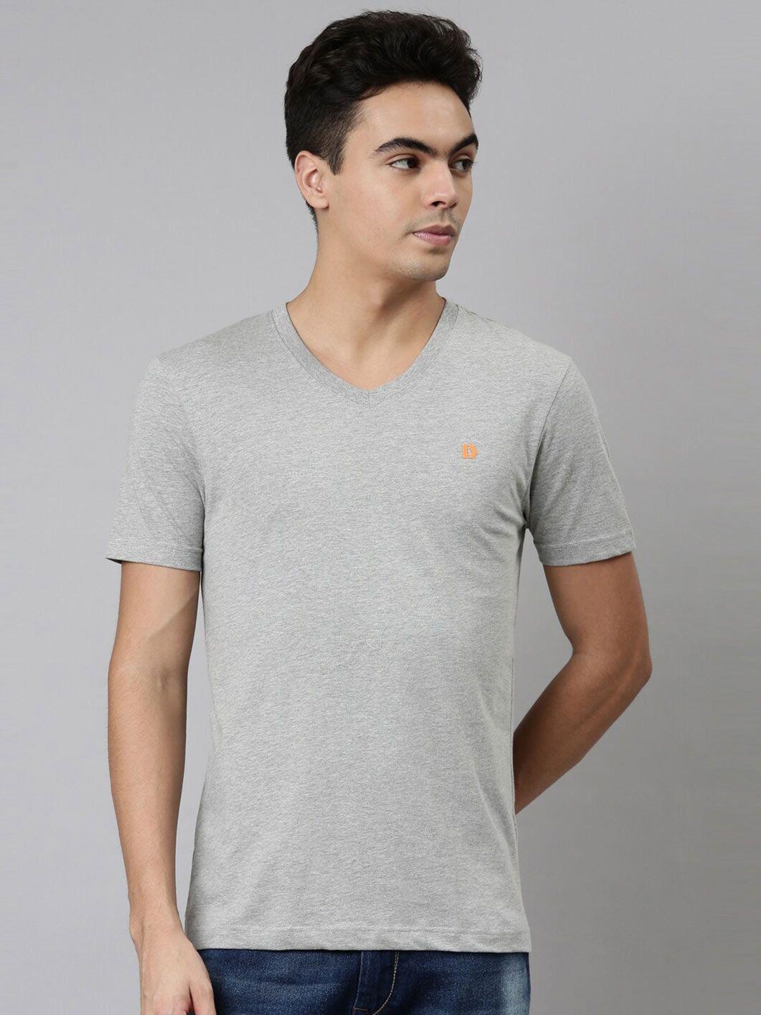 dixcy scott men grey v-neck t-shirt