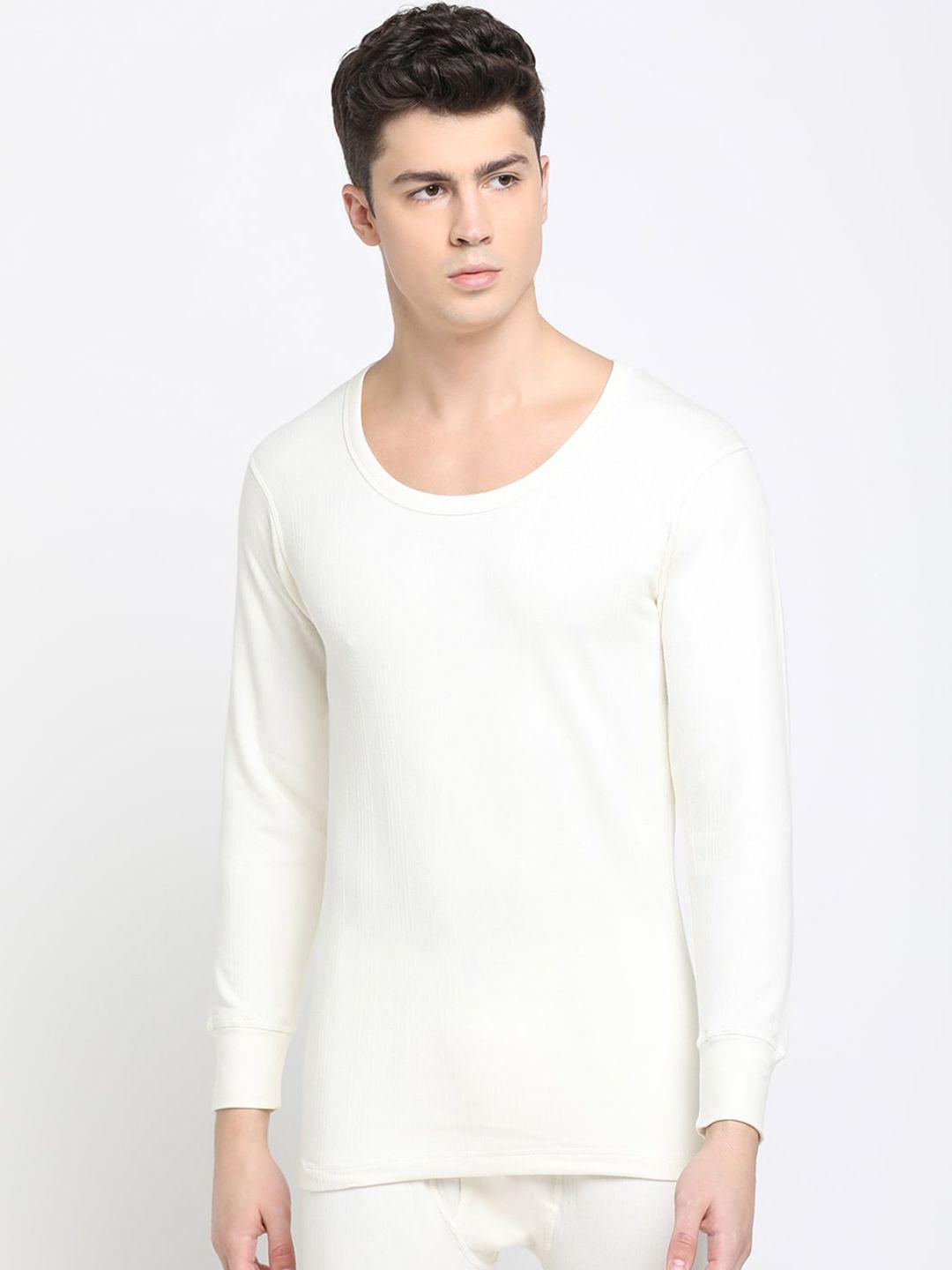 dixcy scott men off white thermal top