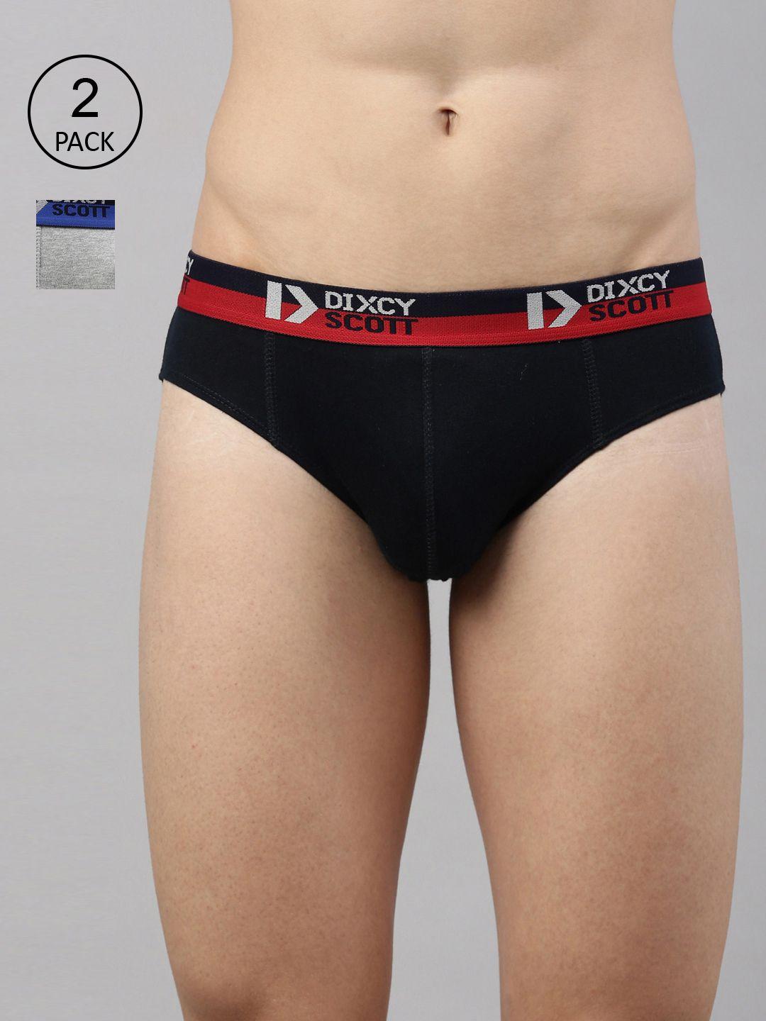 dixcy scott men pack of 2 solid cotton basic briefs