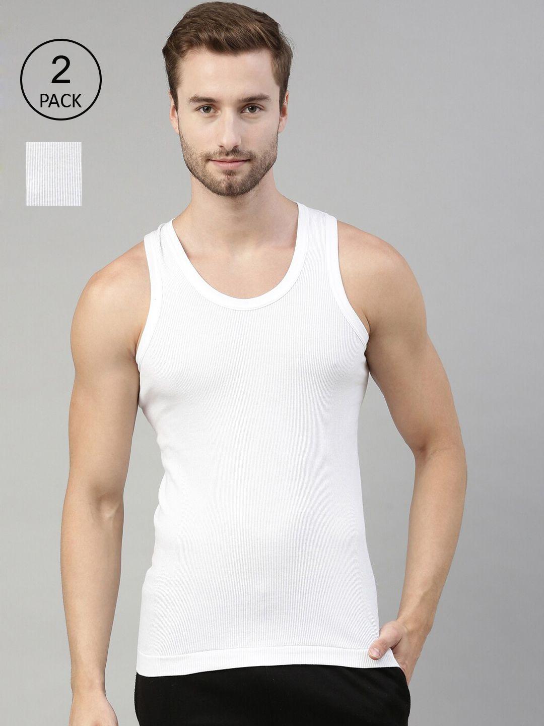 dixcy scott men pack of 2 solid cotton innerwear gym vests