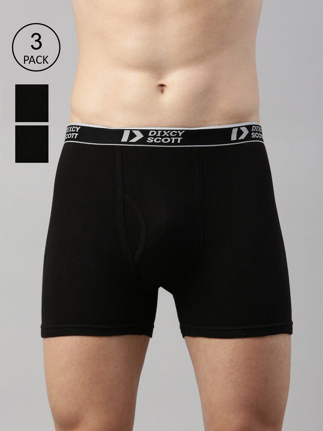 dixcy scott men pack of 3 solid cotton trunks - dso-titan trunk-p3