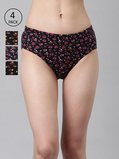 dixcy scott slimz assorted floral print bikini panty (pack of 4)