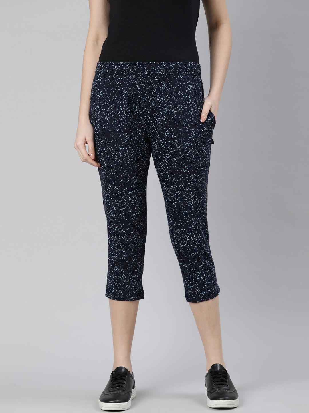 dixcy scott slimz women mid-rise printed cotton capris