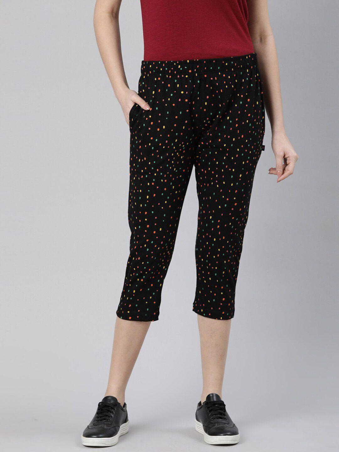 dixcy scott slimz women mid-rise printed cotton capris