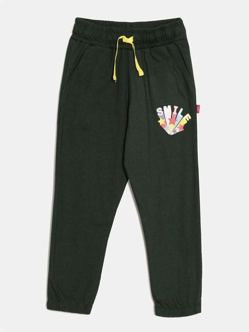 dixcy slimz kids olive cotton printed joggers
