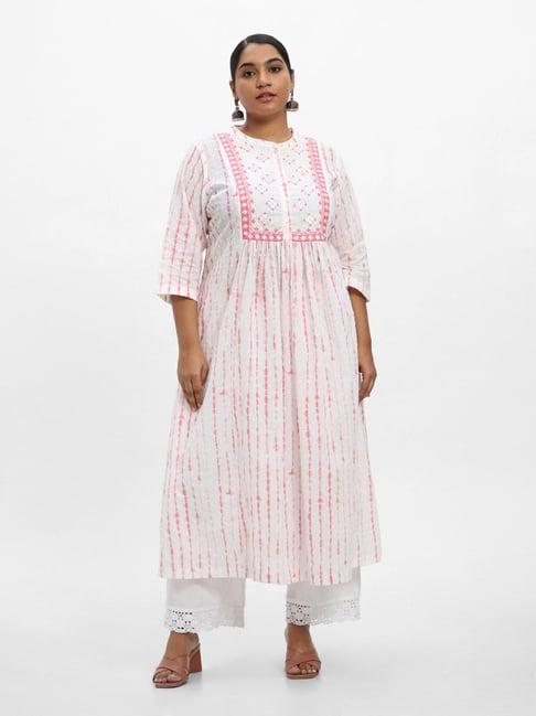 diza by westside embroidered white kurta