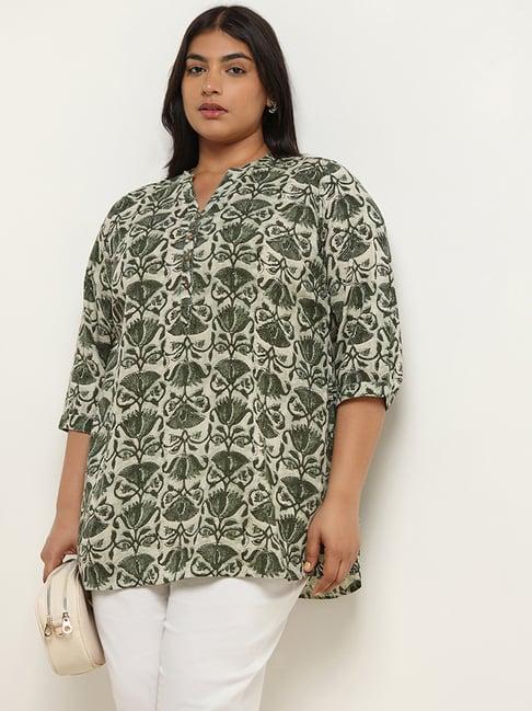 diza by westside green printed kurti