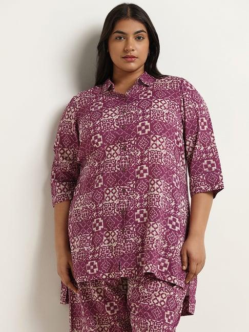 diza by westside pink printed tunic