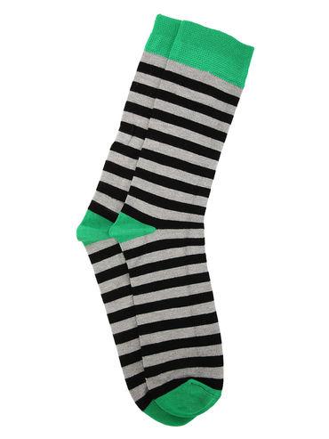dk grey striped socks