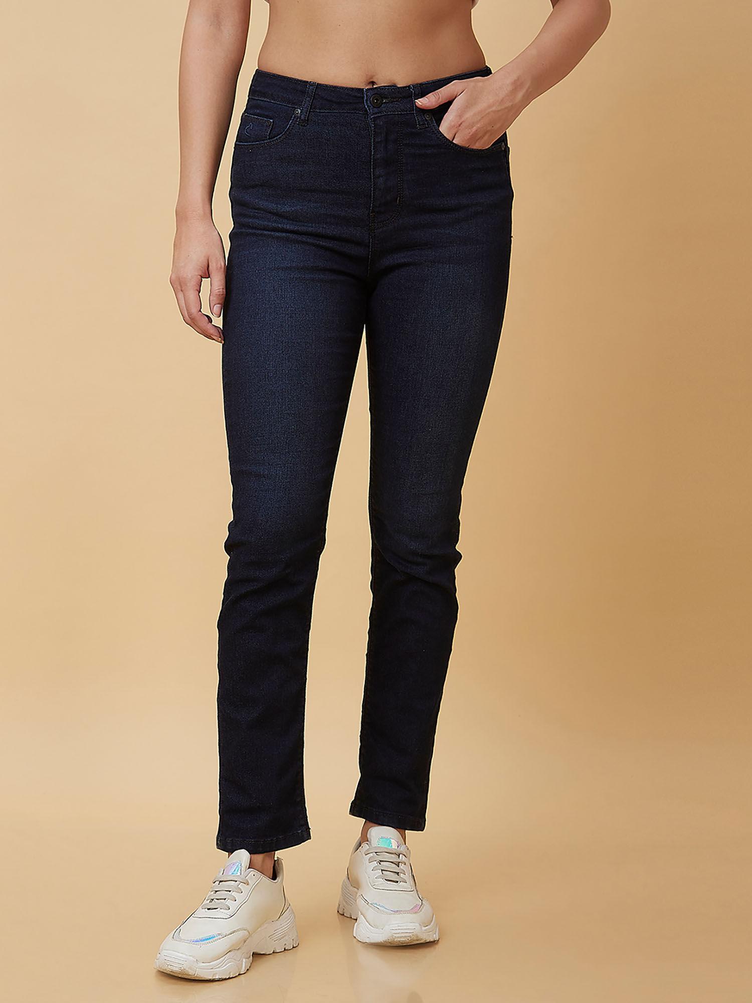 dk wash mid rise straight fit women jeans