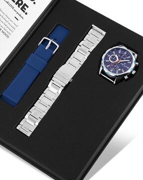 dk.1.13303-3 water-resistant chronograph watch with strap