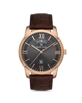 dk.1.13369-4 analogue watch with leather strap