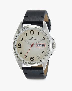 dk11647-1 analogue watch with leather strap