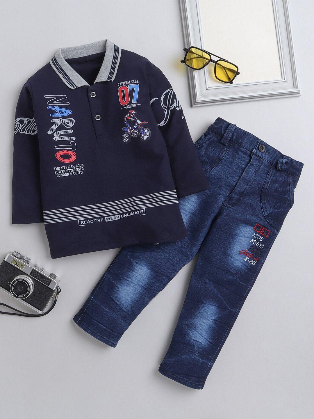 dkgf-fashion-boys-printed-t-shirt-with-trousers