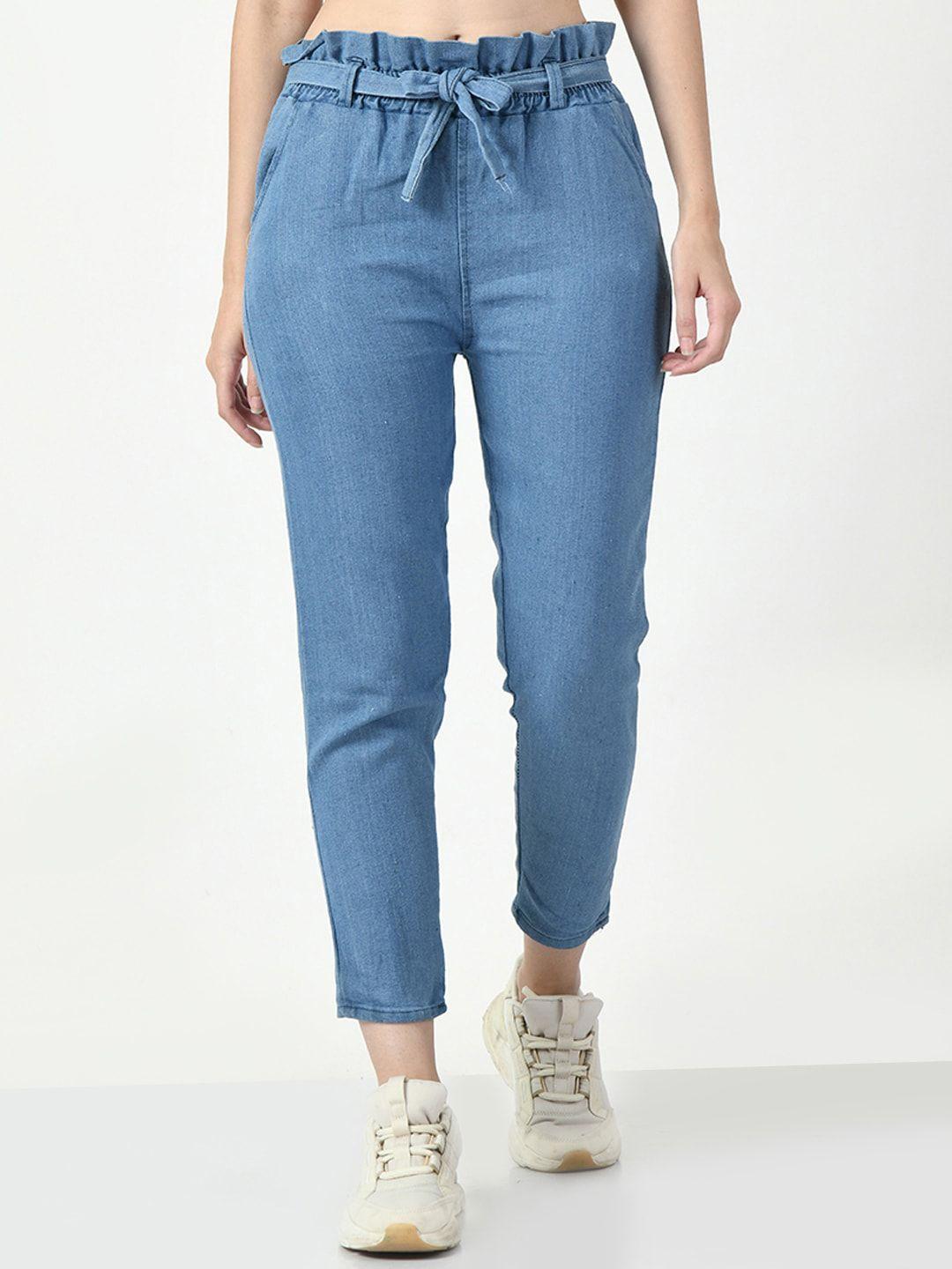 dkgf fashion women comfort light fade cotton jeans