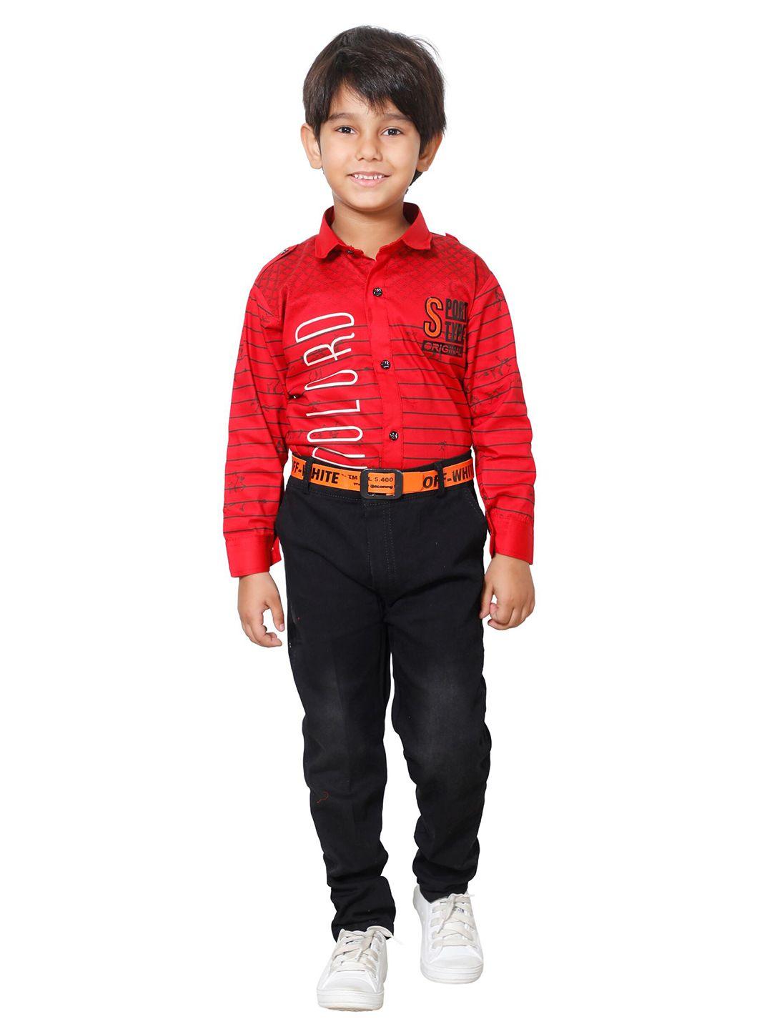 dkgf fashion boys red shirt