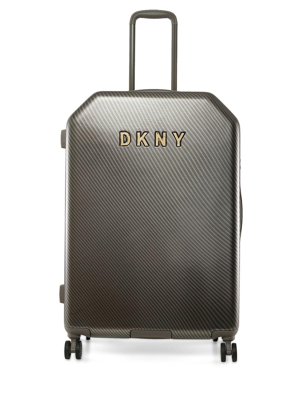 dkny allure 2.0 ash metallic color abs material hard 28" large size trolley