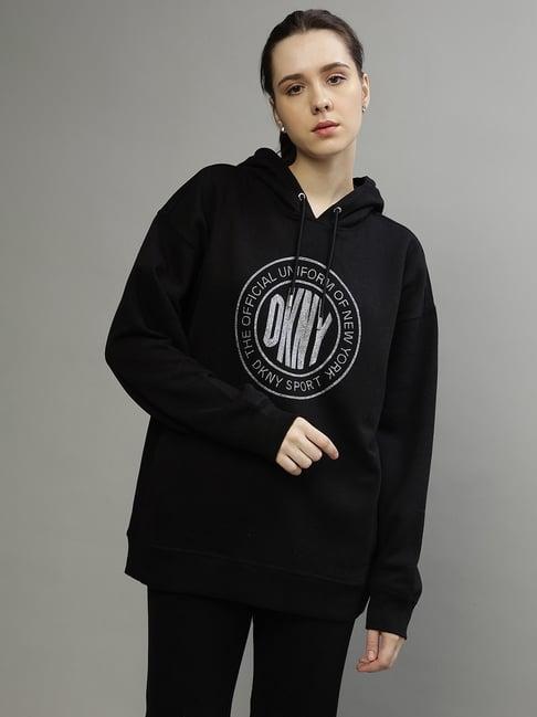 dkny black embellished sweatshirt