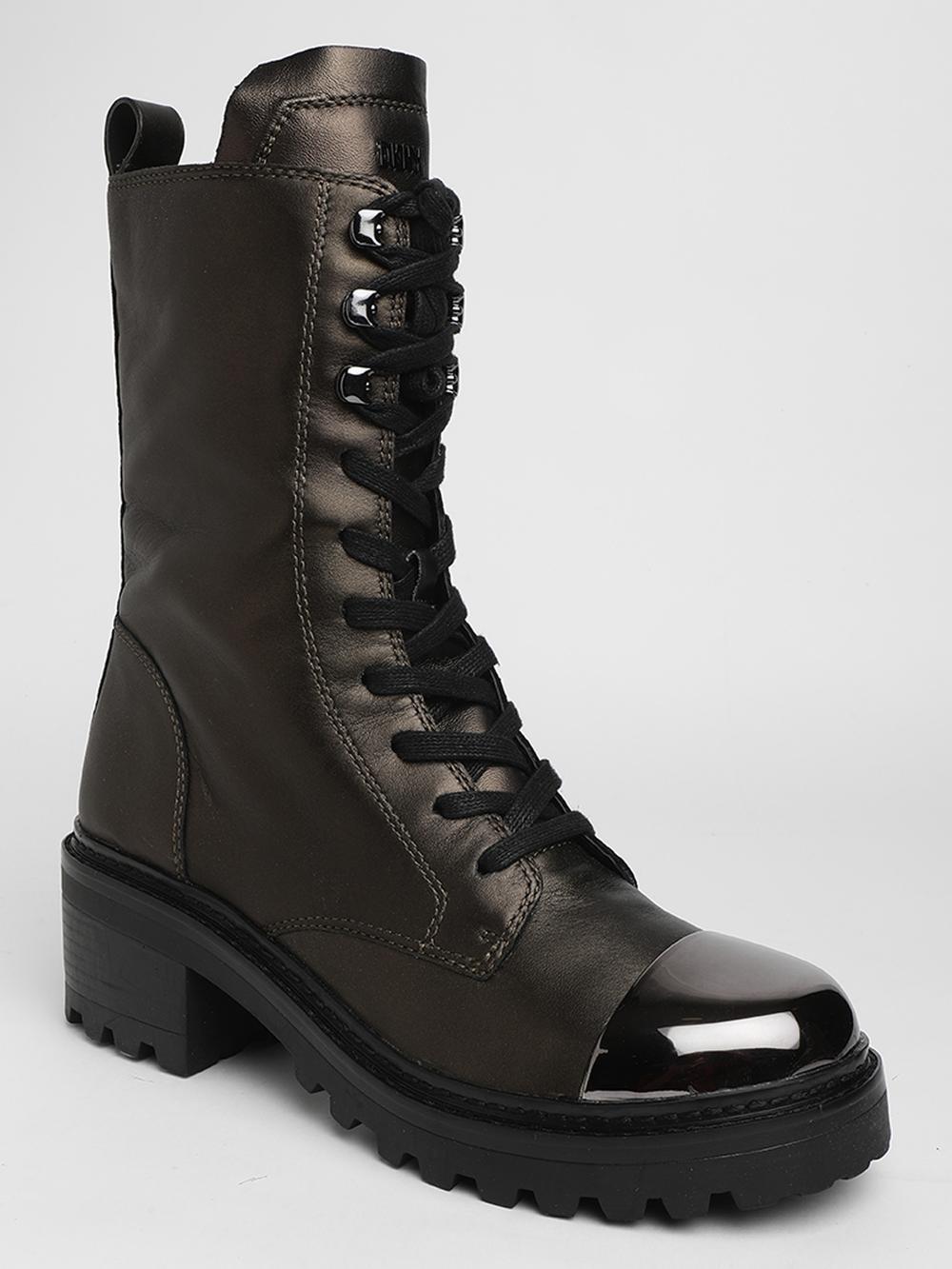 dkny brown barnett - combat boots