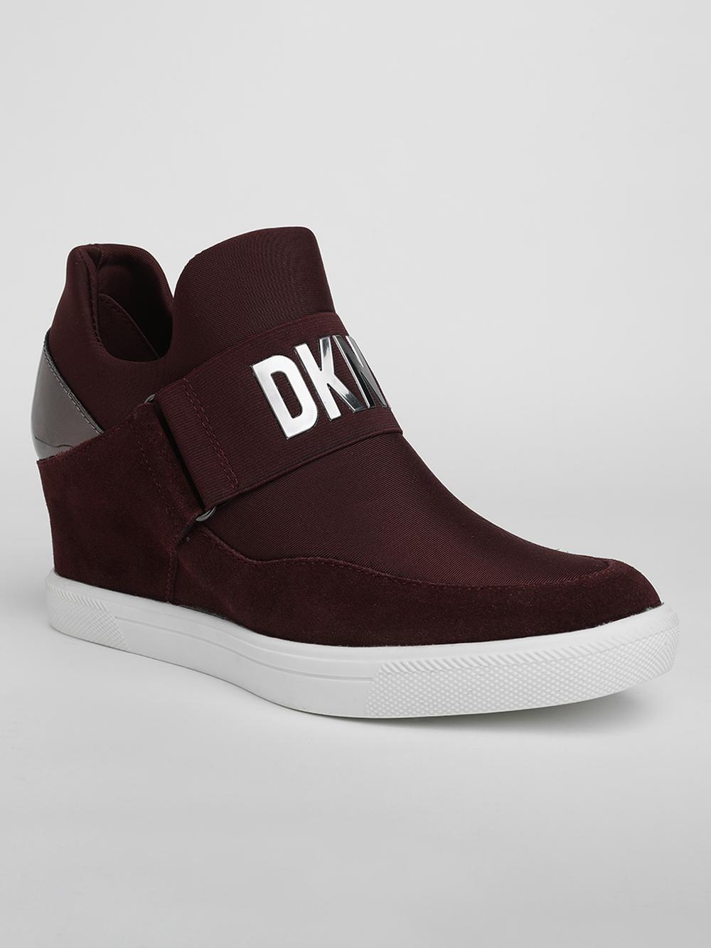 dkny brown cosmos - wedge sneakers