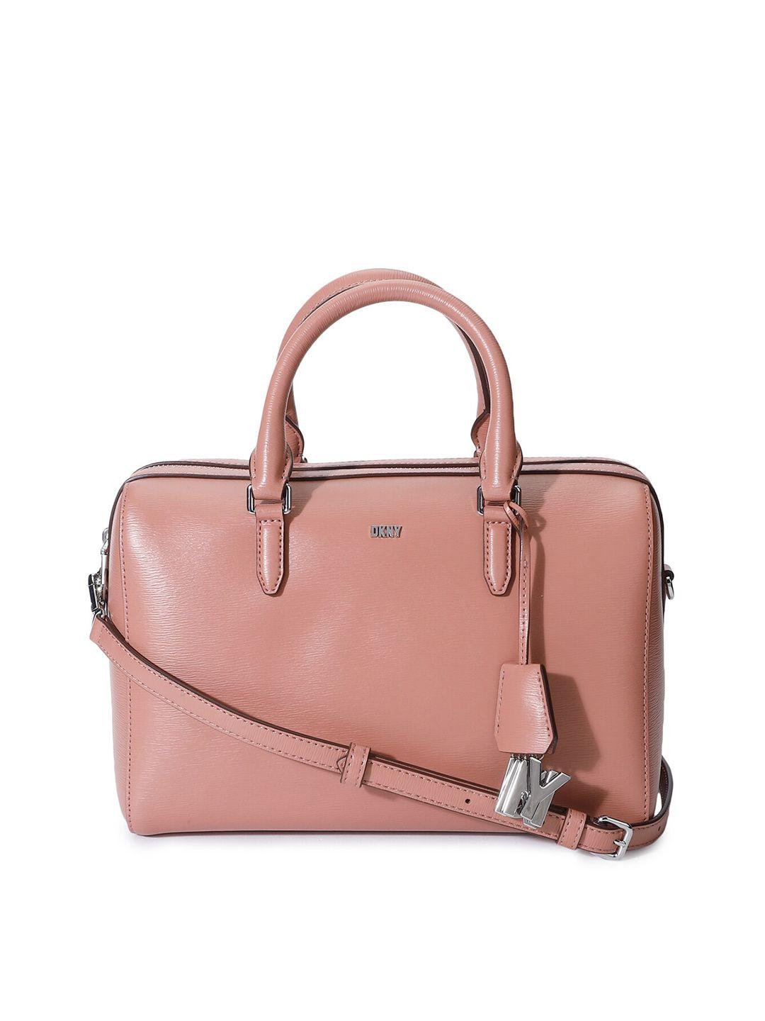 dkny leather structured handheld bag