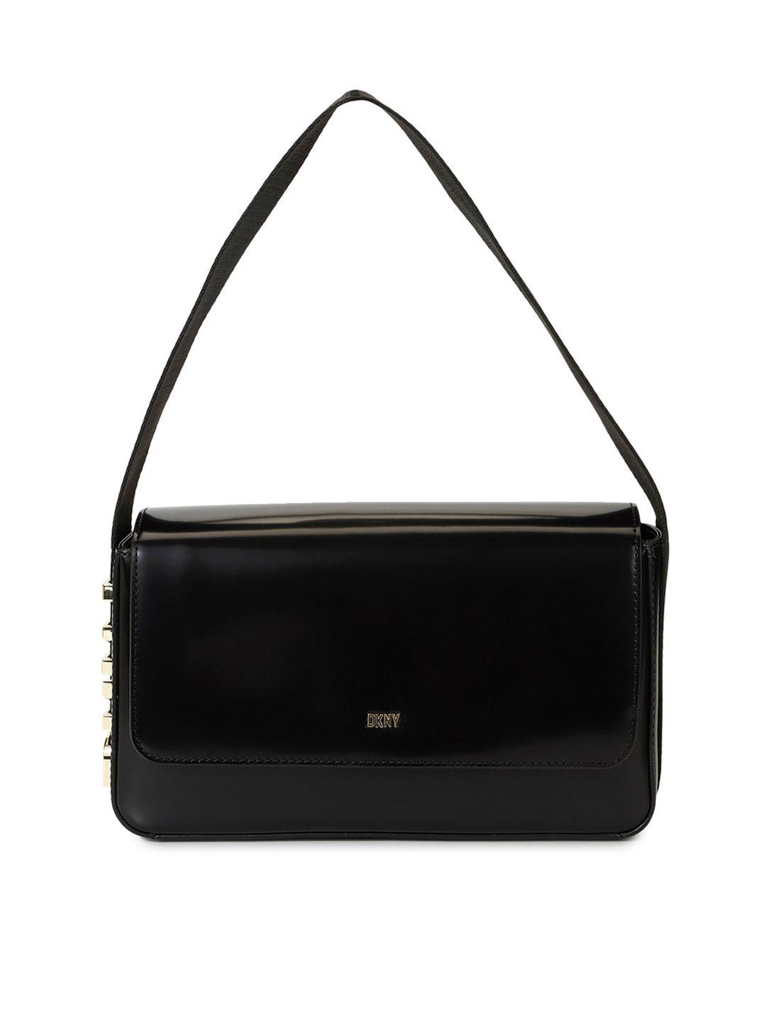 dkny leather structured handheld bag