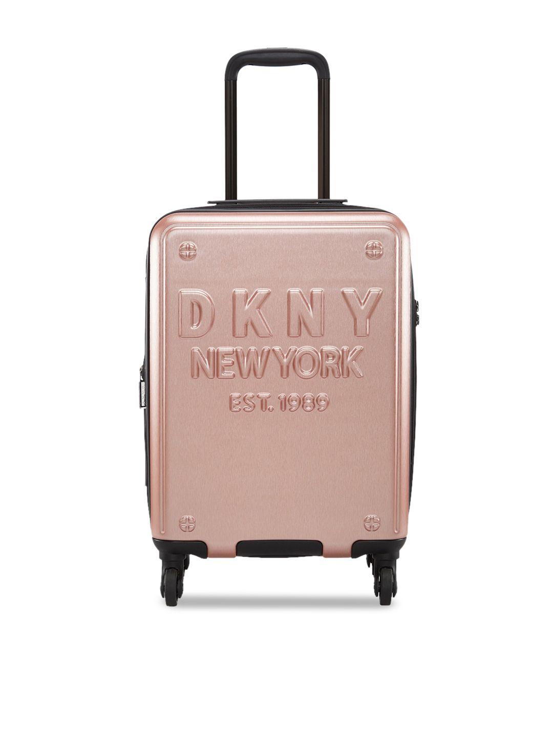 dkny new yorker textured hard-sided cabin abs trolley suitcase