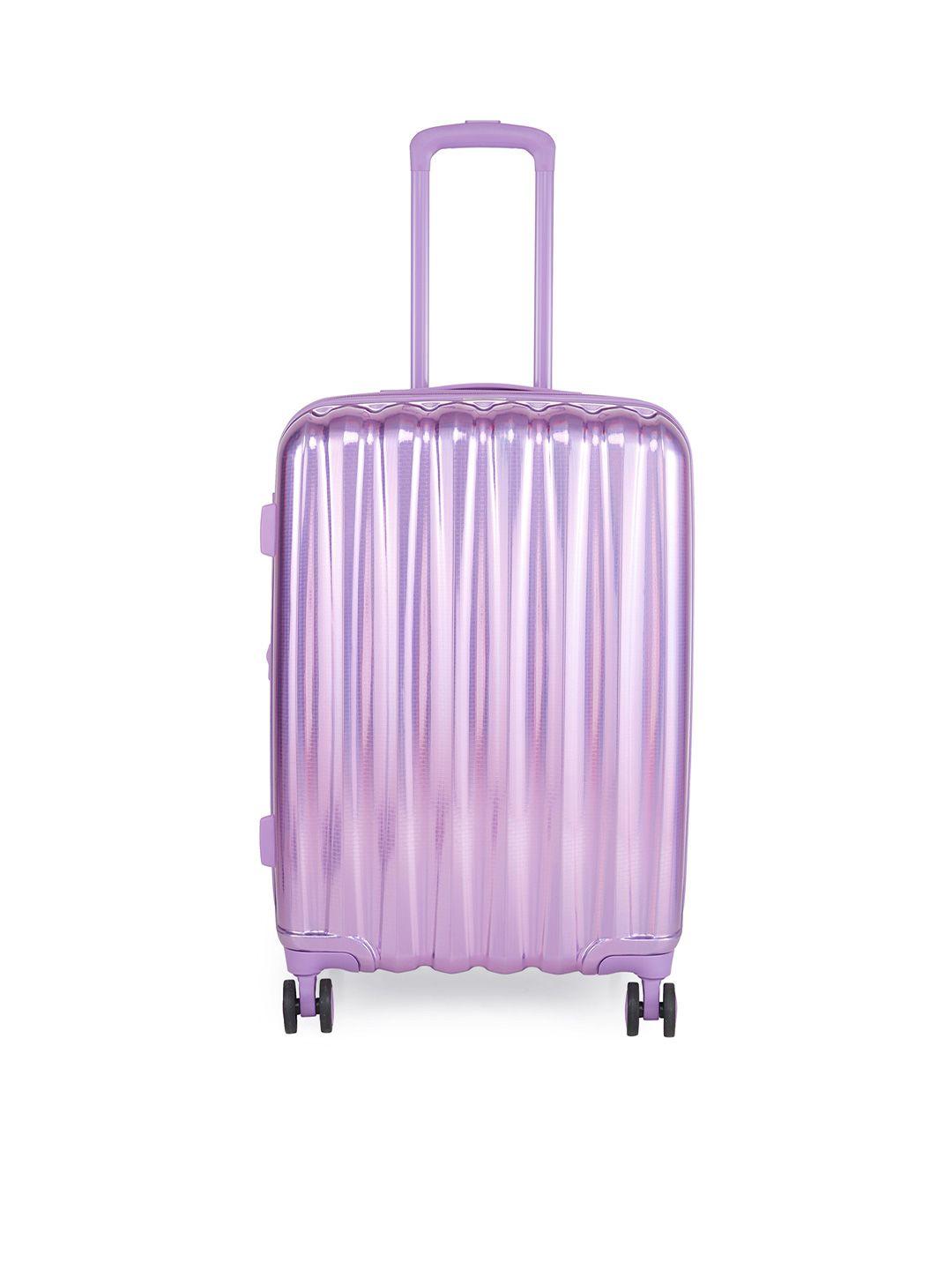 dkny purple textured hard medium suitcase