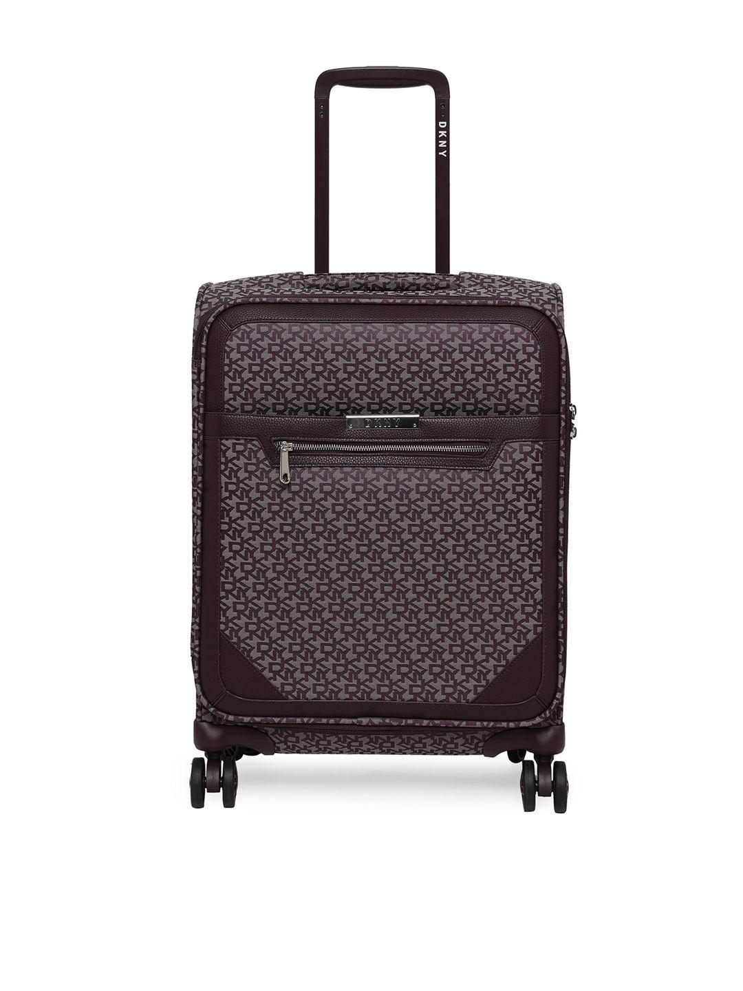 dkny signature lux range graphite & cordavan color soft cabin luggage