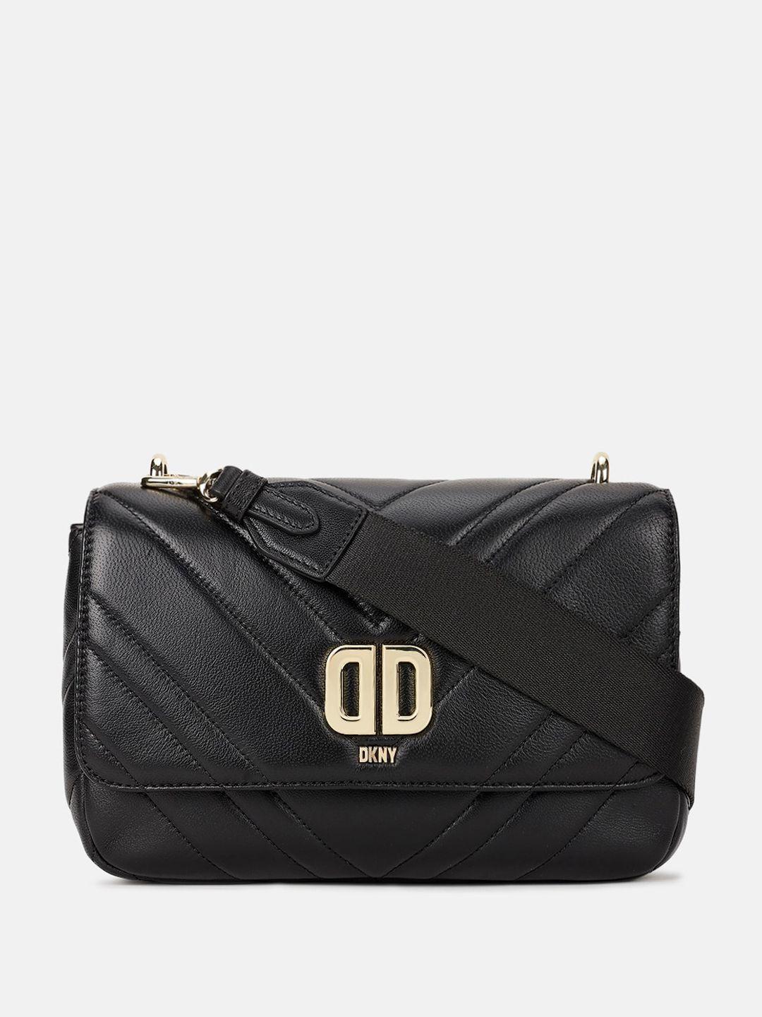 dkny textured leather structured sling bag