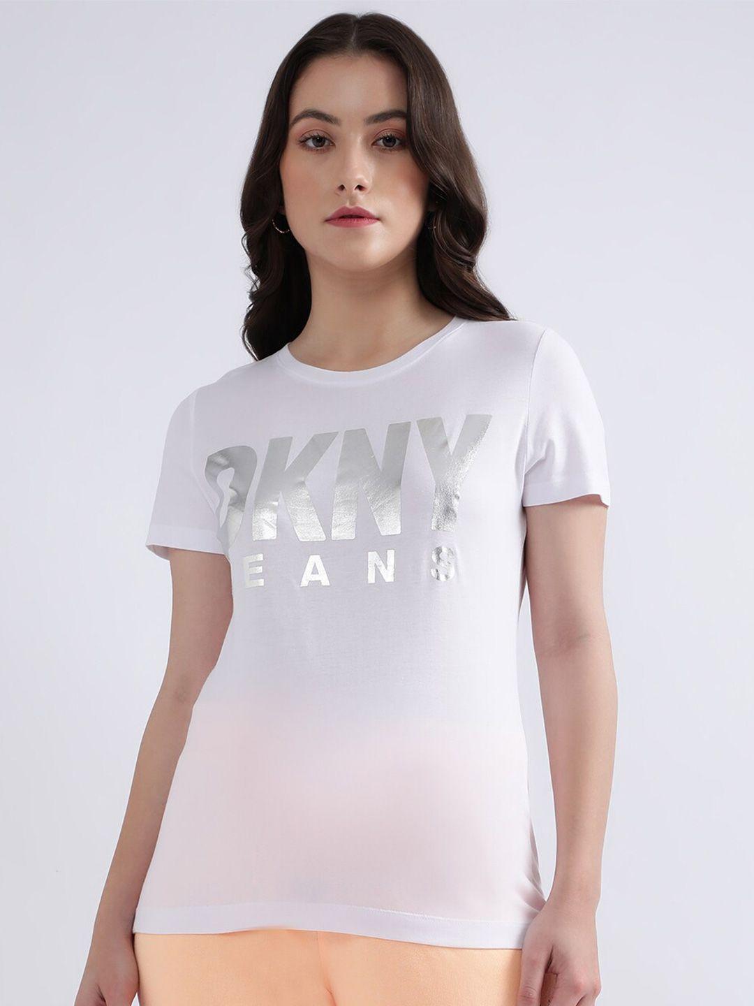 dkny typography printed t-shirt