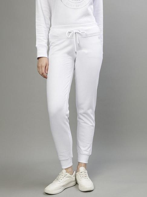 dkny white loose fit joggers