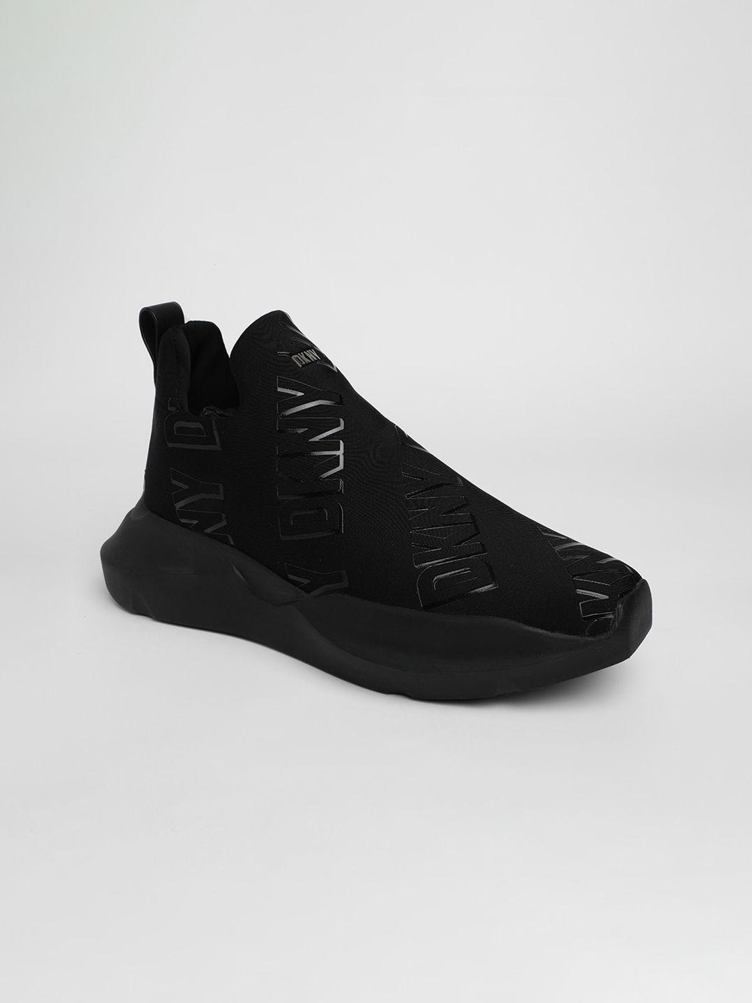 dkny women printed leather basics slip-on sneakers