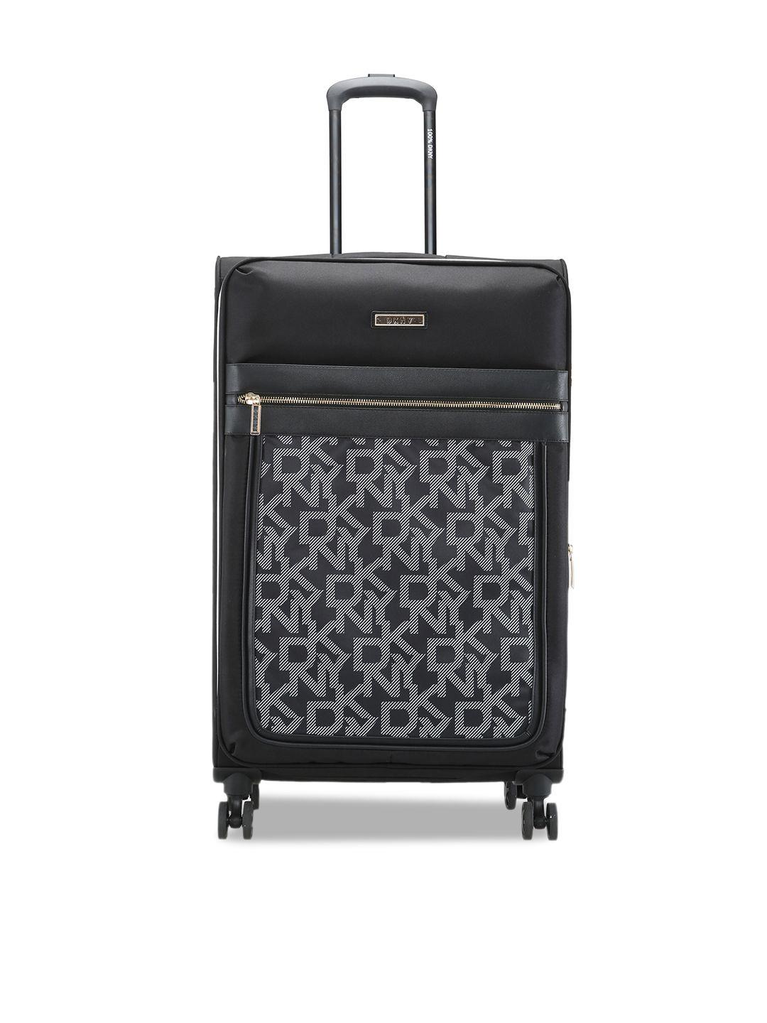 dkny after hours printed soft-sided large trolley suitcase