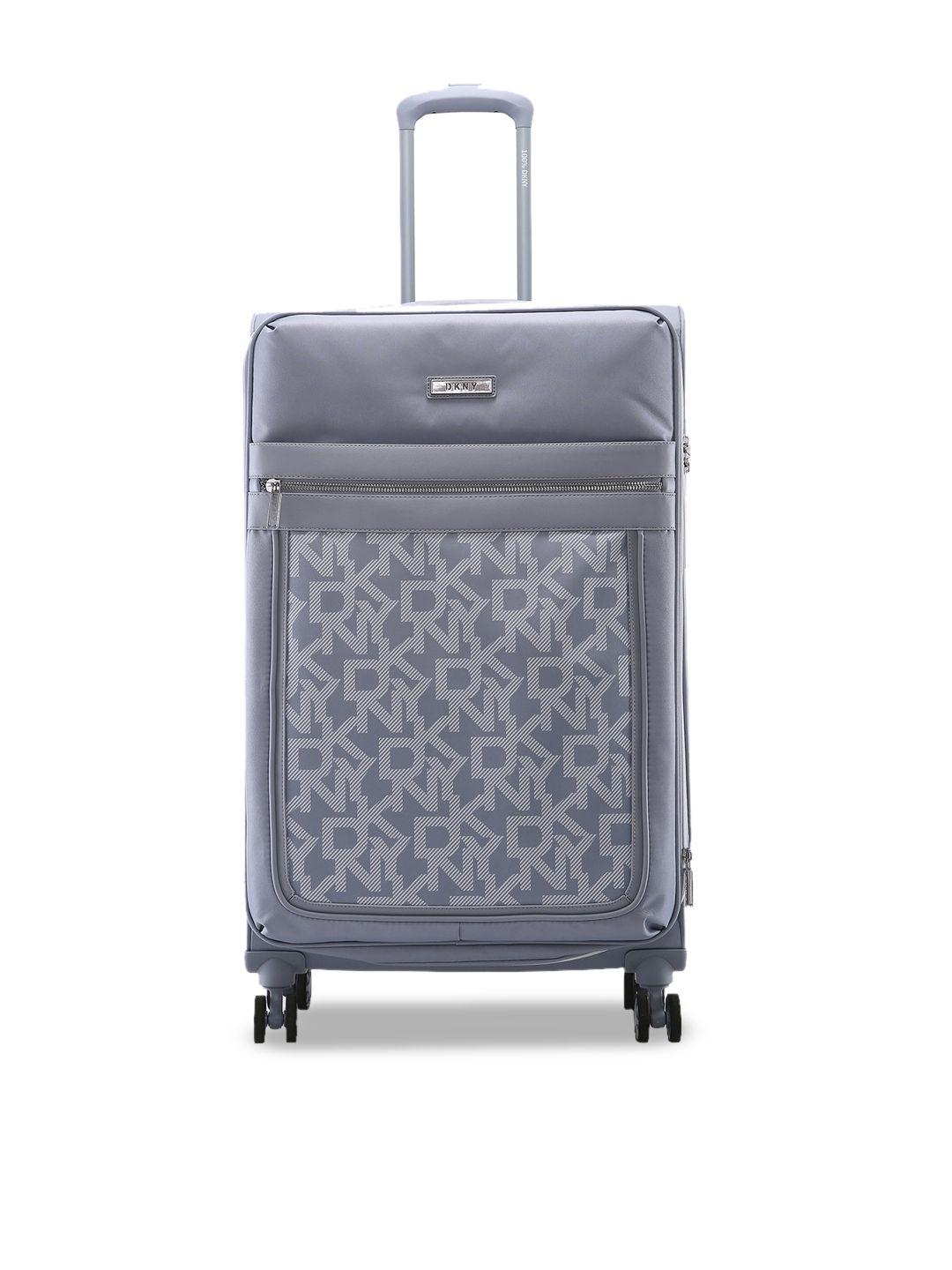 dkny after hours printed soft-sided large trolley suitcase