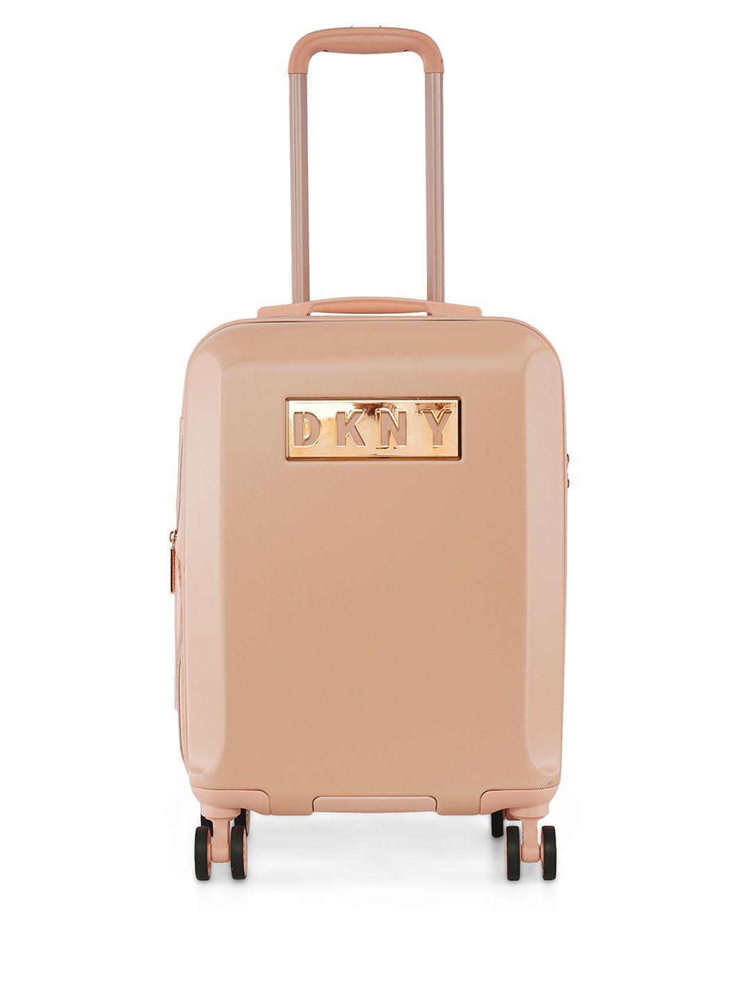 dkny alchemy abs material hard-sided 20" composite cabin size trolley 50l