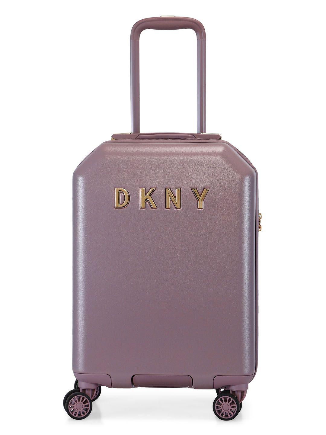 dkny allure pink hard-sided cabin trolley suitcase