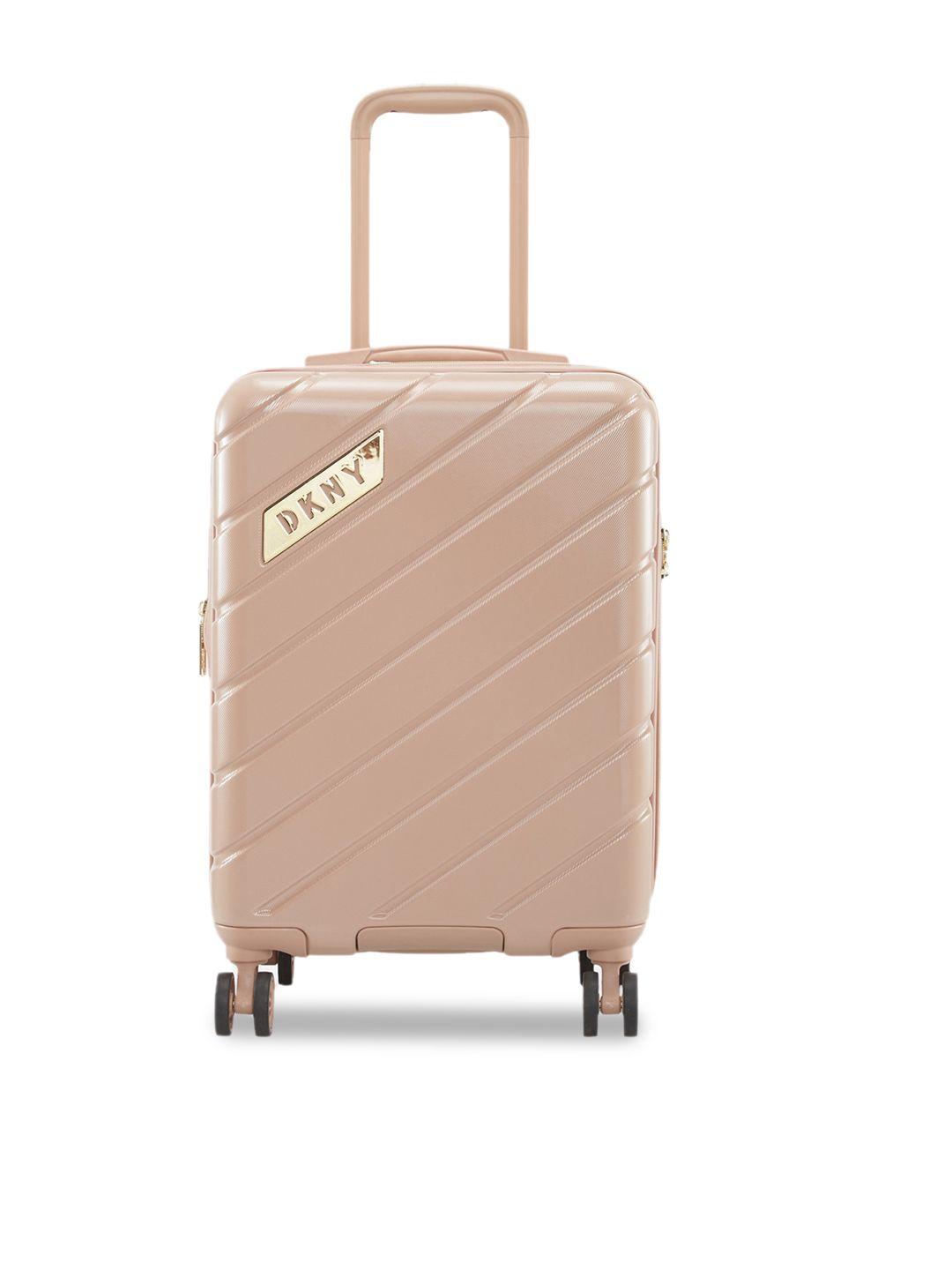 dkny bias textured hard-sided cabin trolley suitcase
