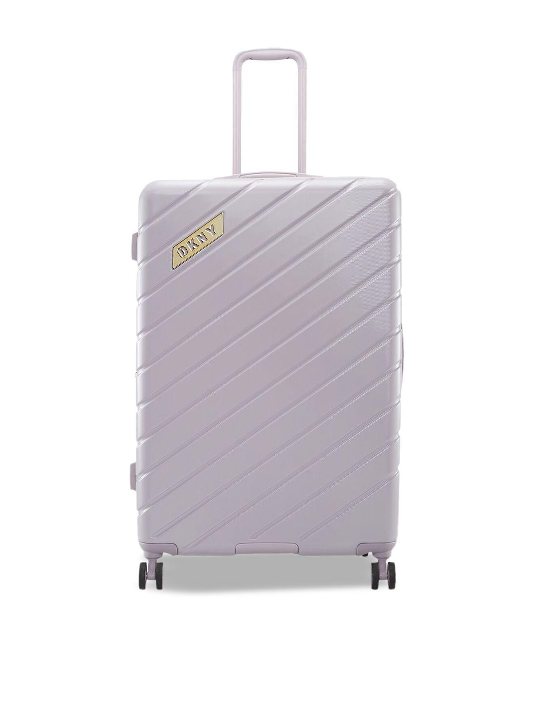 dkny bias textured large  abs trolley suitcase