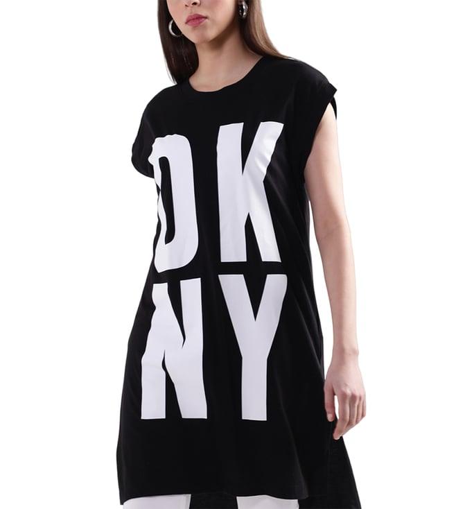 dkny black fashion logo regular fit t-shirt