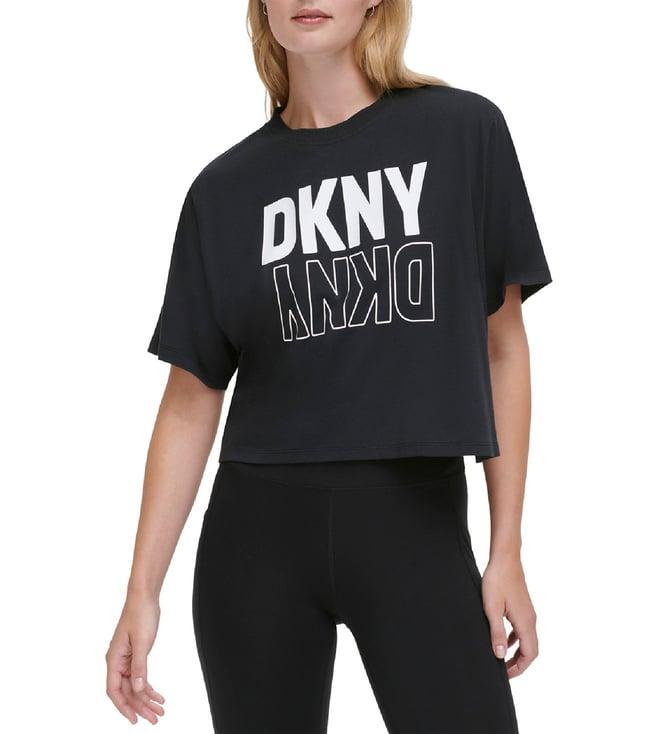 dkny black logo boxy fit t-shirt