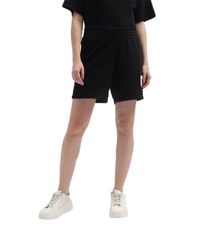 dkny black logo regular fit shorts