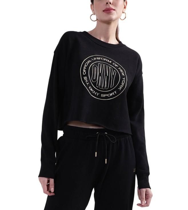 dkny black logo regular fit sweatshirt