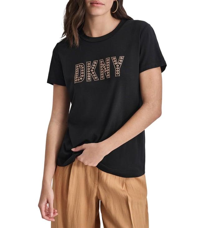 dkny black logo regular fit t-shirt