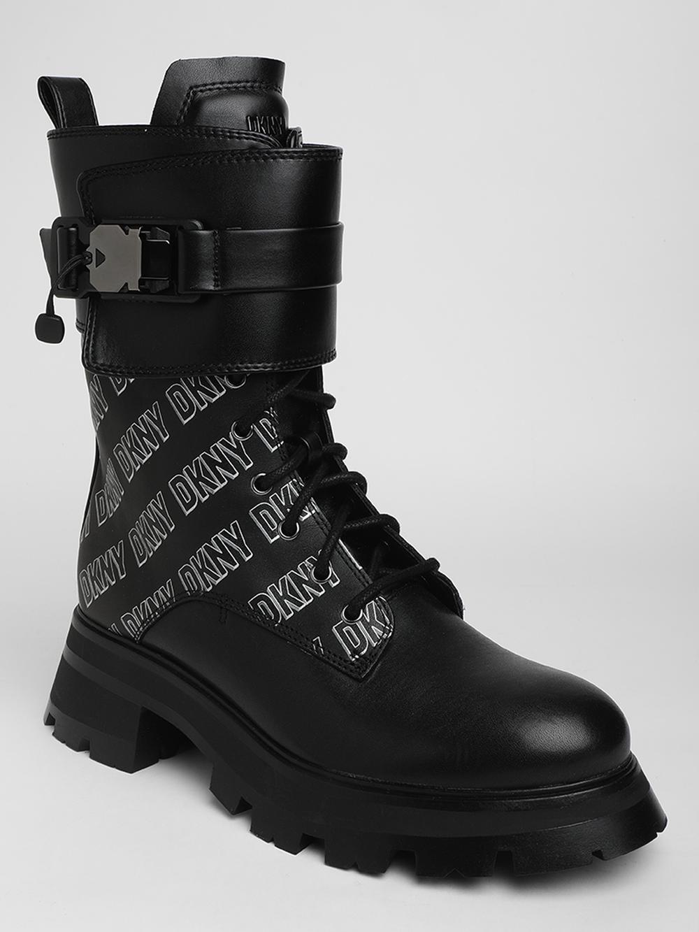 dkny black sava - combat boots